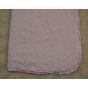 Circo Pink White Polka Dot Baby Blanket Flannel Receiving Lovey Cotton
